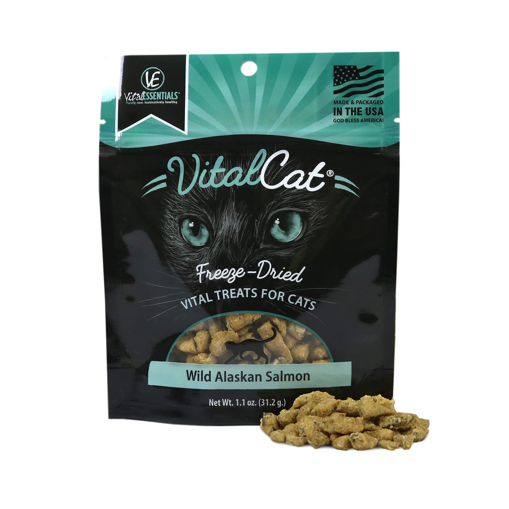 Vital Essentials Freeze Dried Cat Treats Wild Alaskan Salmon 1.1 oz